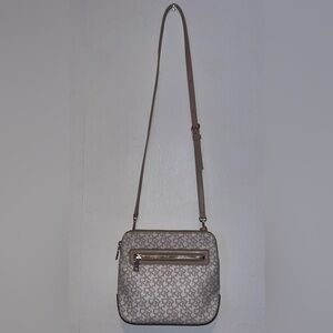 DKNY White/Beige monogram crossbody